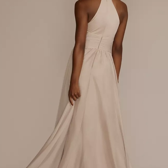 Halter Maxi Bridesmaid Dress - Picture 4 of 6